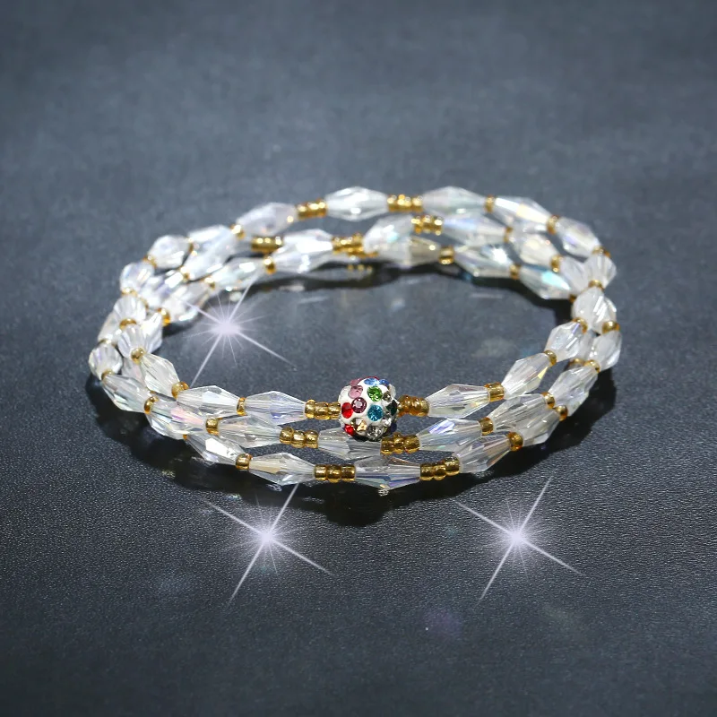 Artificial Crystal Bead Charm Bracelet for Women Russia & Brazil