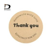 Новое поступление 1,5 дюймов 38 мм ручная работа с любовью спасибо специально для подарка наклейки пекарня крафт Печать Наклейки крафт 600 шт Лот