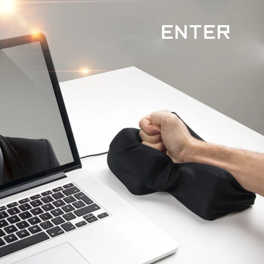 

Black Big Enter Key USB Pillow Anti-stress Relief Super Size Enter Key Unbreakable Cushion Release Pressure Cushion Enter Key