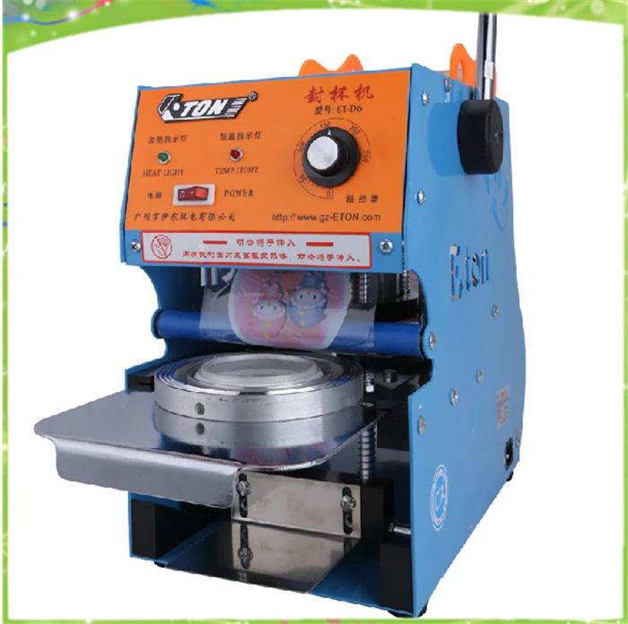 free shipping electric automatic plastic cup sealing machine commercial