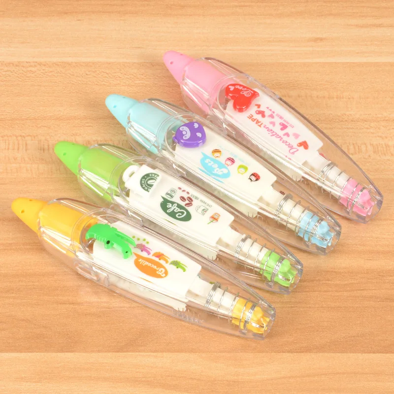 

Cartoon floral toy stickers tape pen funny kid stationery Chancery decor tapes adesivos label tape sticker Toys for children