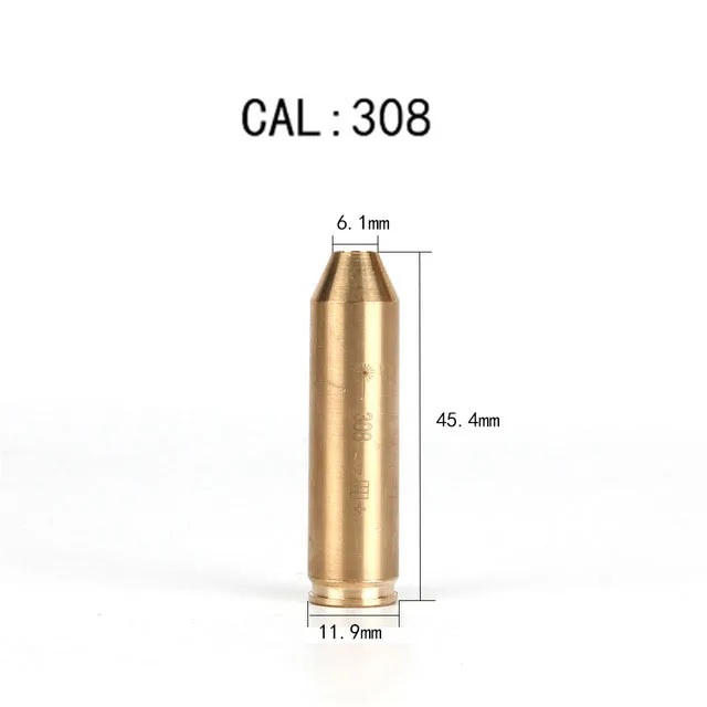 Красный лазерный латунный Boresight 7,62x39 7,62x54 9 мм CAL.38 45 223REM 308 Картридж Диаметр Sighter для прицела охоты - Цвет: Бежевый