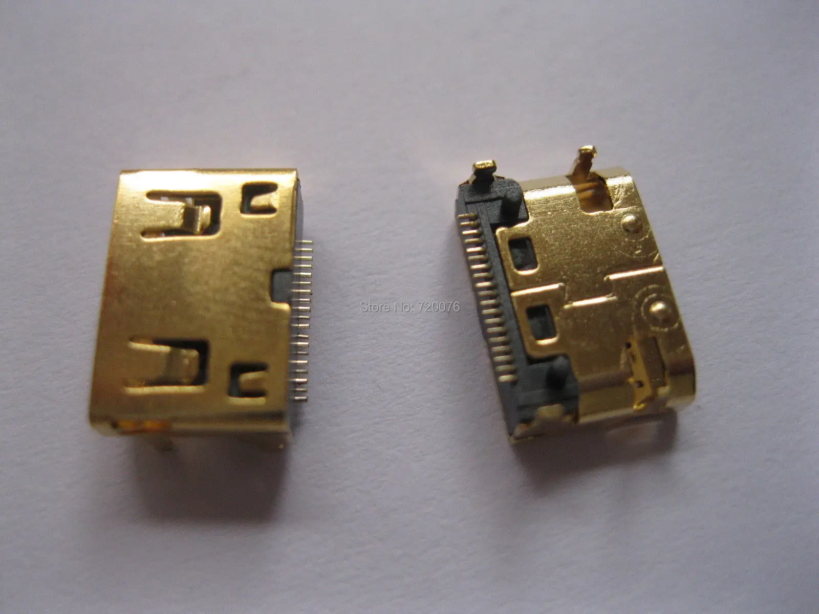 

200 pcs Gold Plated Mini 19pin HDMI Female Connector 180 degree 4F