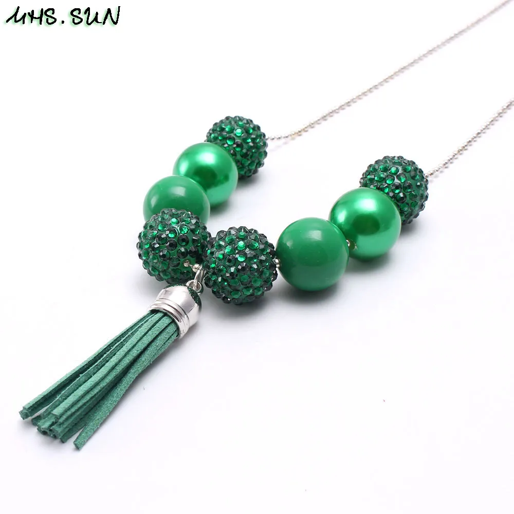 Служба. Солнце рождество ожерелья из драгоценных бусинок с tassel pendant дети Девочки