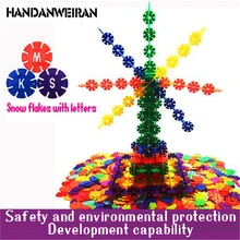 30 шт./лот, пластиковые строительные блоки в виде снежинок, строительные модели, игрушки для детей, м 3,3*0,2 см