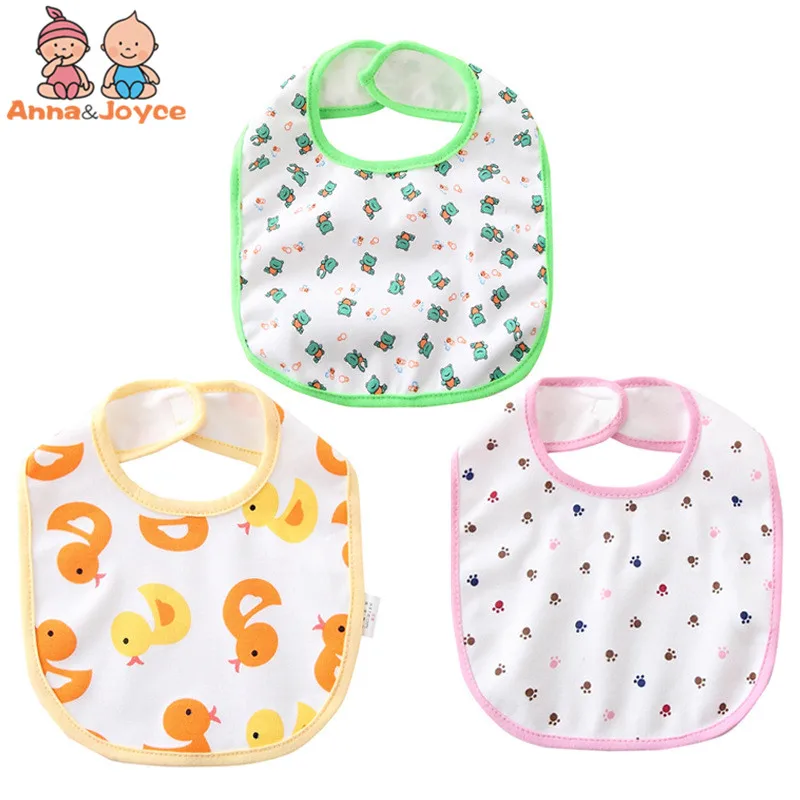 

1pc/lot Baby Bib Printing of Cotton Waterproof Bib Big Dinner Clothes