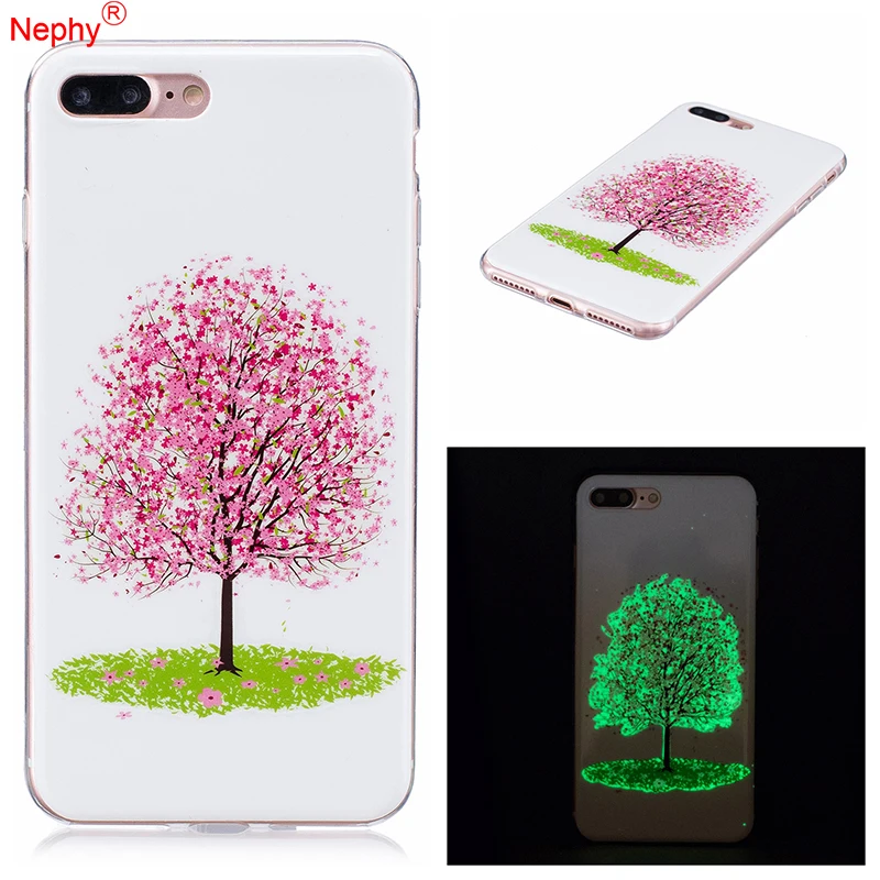 Nephy Мягкий силиконовый чехол для iPhone 6S 5S 6 5 S C SE X 8 7 Plus 6splus 7plus 8plus 3D светящийся