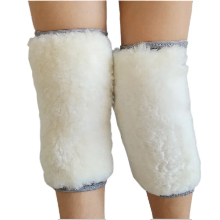 Winter Knit Sleeve Outdoor Warm Thickening Real Wool Knee Pads One Labor Protection Leg 1pcs on