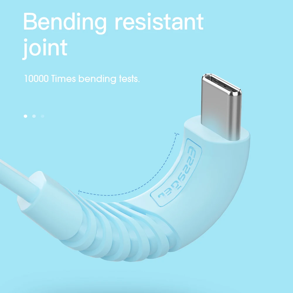 Плоский кабель Essager USB Type C для Samsung Xiaomi Huawei 1 м 2 синхронизации данных и зарядки Шнур