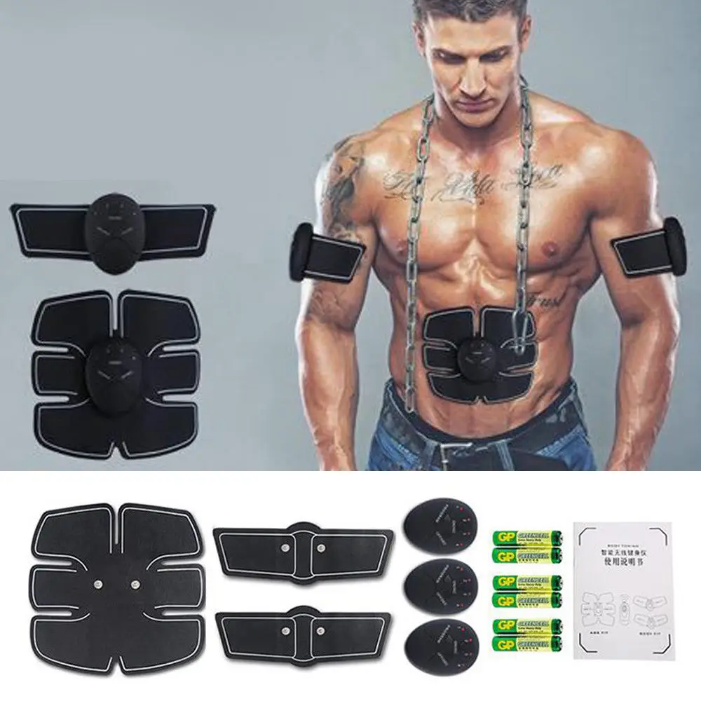 

Abdominal machine electric muscle stimulator ABS ems Trainer fitness Weight loss Body slimming Massage Ab Rollers add retail box