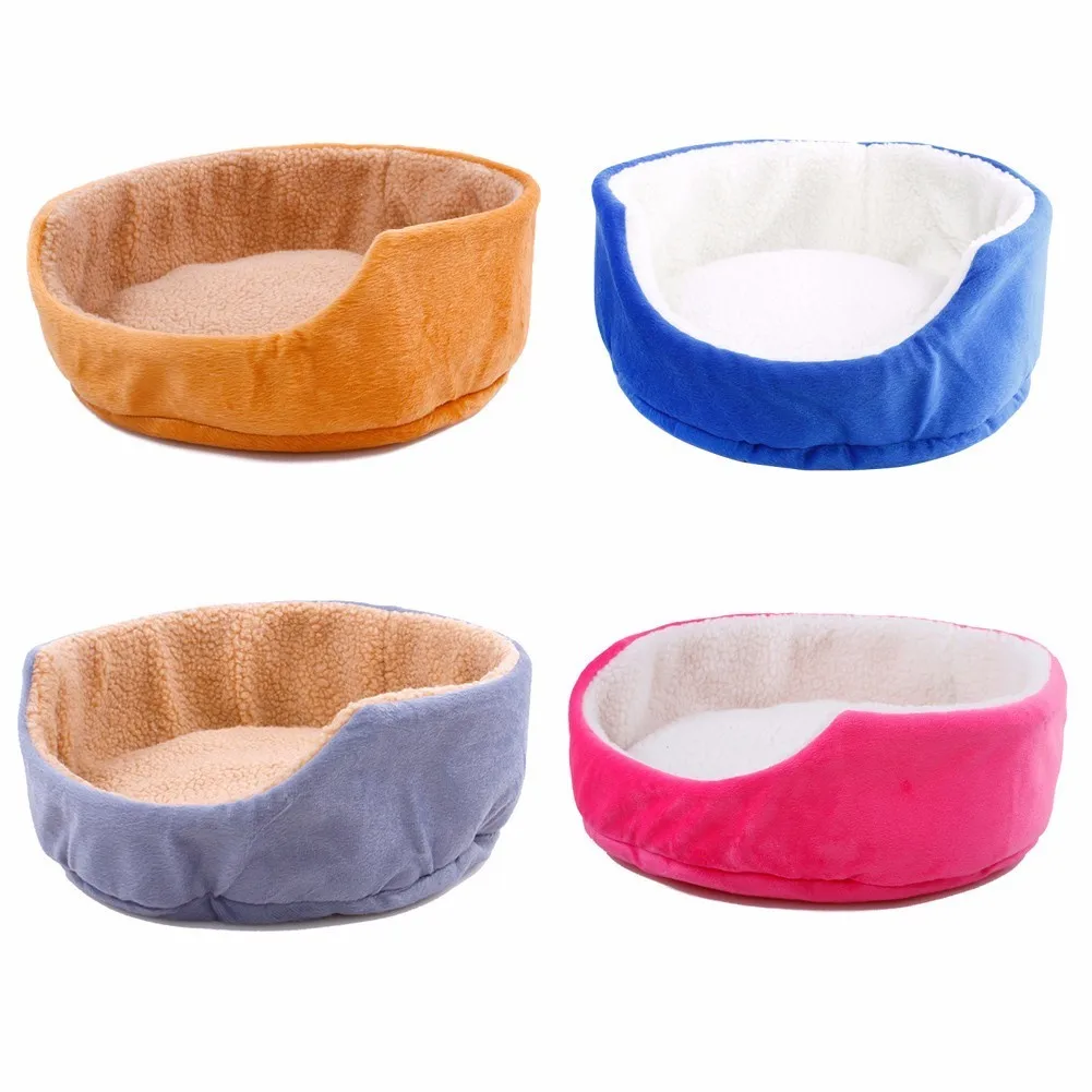 

Rounded Puppy Cat Nest Bed in Solid Color Pet Dog Puppy Cat Kitten Pig Round Warm Bed Suitable For Puppies And Kittens 2018 New