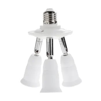 

3 in 1 E27 Socket SplitterLamp Base Adjustable Base Light Lamp Bulb Adapter Holder Socket Splitter 1 to Adeeing With Best Price