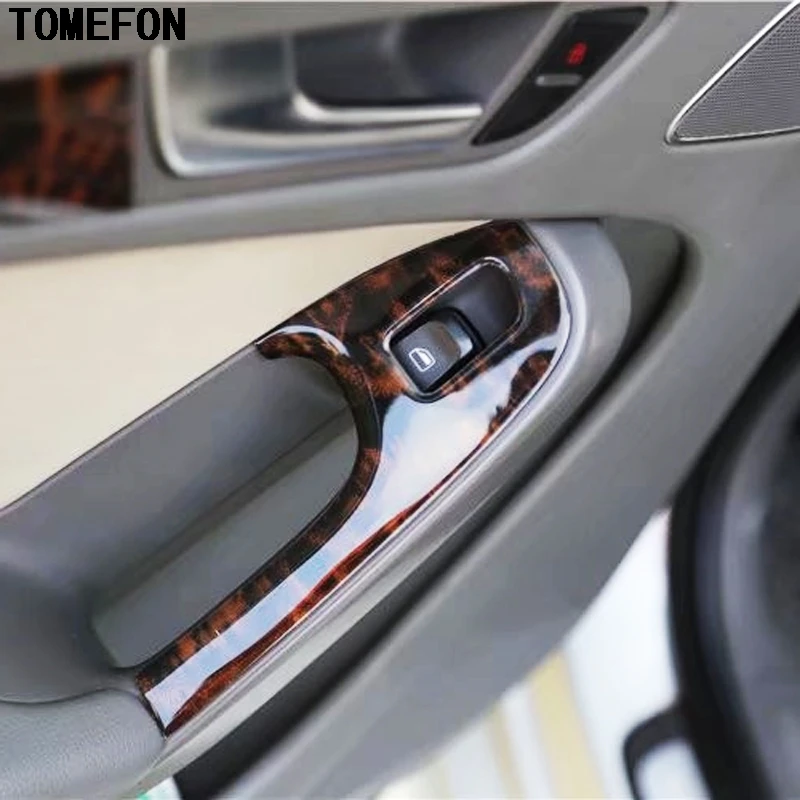 TOMEFON ABS plástico marrón especial clásico engranaje delantero Shif Panel marco ventana interruptor manija piezas interiores para Audi A4L 2009 -2016 TOMEFON ABS plástico marrón especial clásico engranaje delantero Shif Panel marco ventana interruptor manija piezas interiores para Audi A4L 2009 -2016