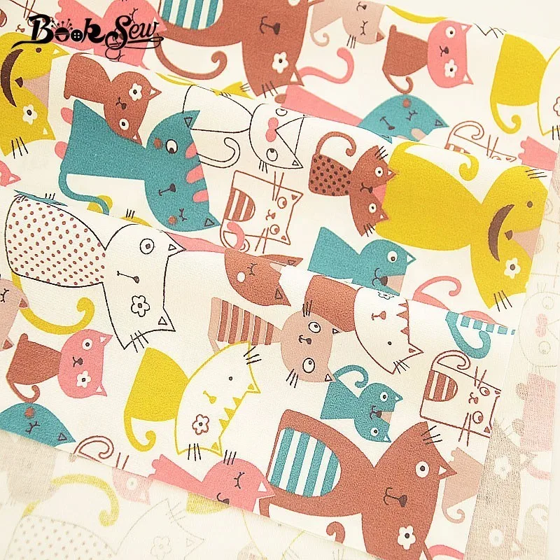 Booksew 100% хлопчатобумажная саржевая ткань для шитья толстая четверть сделай сам