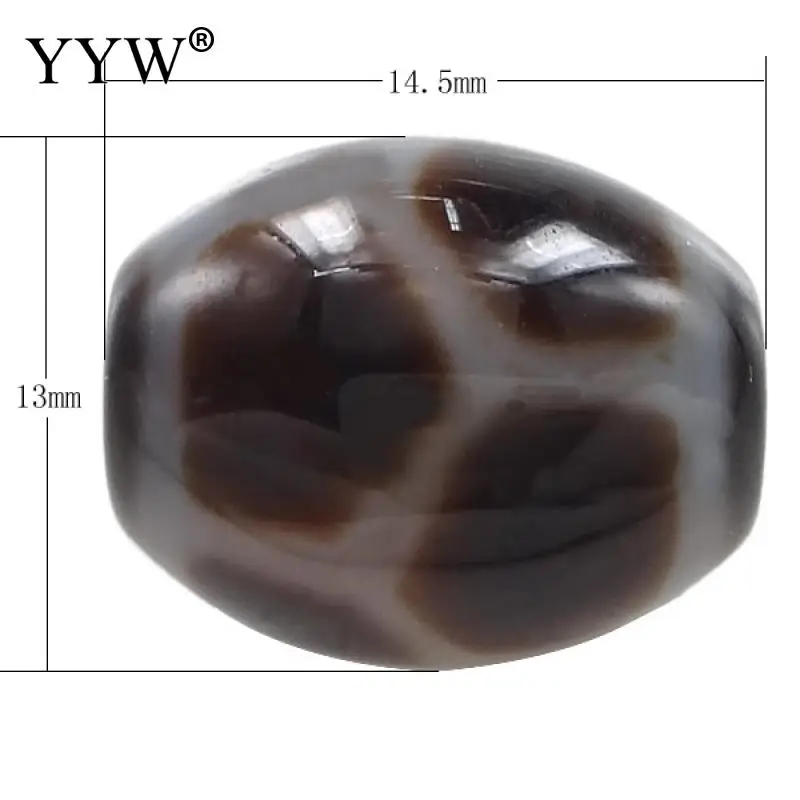 

1pcs Tibetan Beads Natural Tibetan Agates Dzi Beads Oval Longevity & Two Tone Stone Charms Beads for DIY Necklace Jewelry Making
