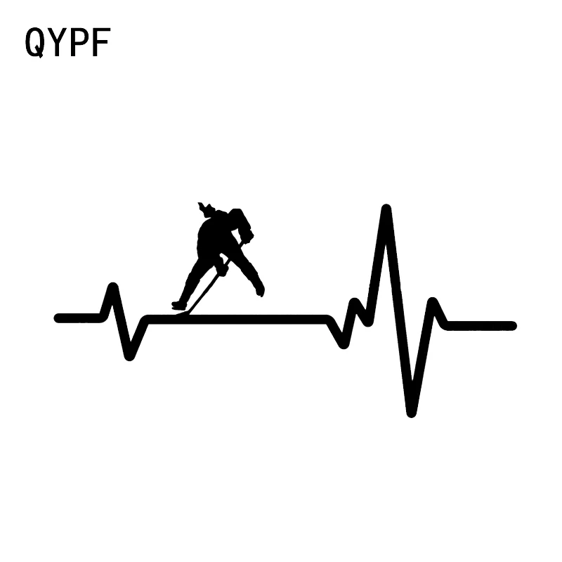 QYPF 16 3*7 6 см Уникальные хоккейные виниловые наклейки на машину Декор Черный