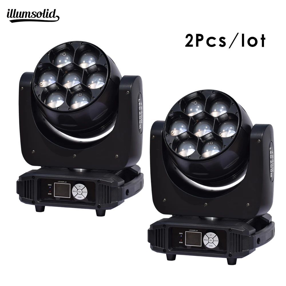 

7x40w led Moving Head Light Professional stage zoom beam light for Disco Party Lights Shows 2pcs/lot