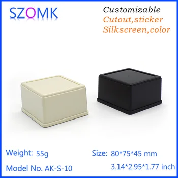 

50pcs a lot plastic GPS tracker box enclosure outlet boxes plastic control enclosure electronic project 80*75*45mm