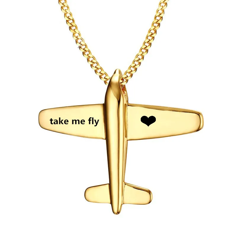 Gold Stainless Steel Aircraft Pendant Necklace,Unique Custom Name Plane Necklace Pendant For Men Women Jewelry,Free Engraving цена Gold Stainless Steel Aircraft Pendant Necklace,Unique Custom Name Plane Necklace Pendant For Men Women Jewelry,Free Engraving цены онлайн