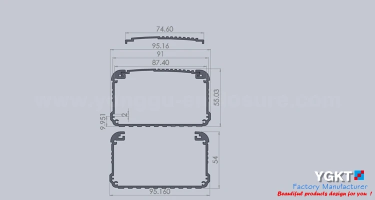 Yonggu H12 95 * 55*120/3.74 ''* 2 17'' 4 72 ''(wxhxl) мм алюминиевый корпус электрическая