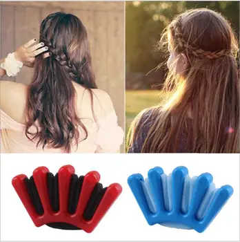 

DIY Lady French Fingers Hair Braiding Tool Cotton Dish Hairpieces Meatball Head Hair Braid Twist Styling Tool