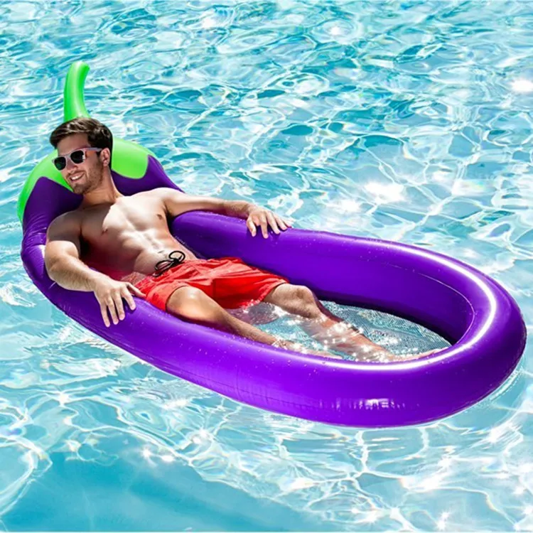 

Swimming circle, environmental PVC inflatable swimming circle, eggplant floating row, water supplies, eggplant floating bed