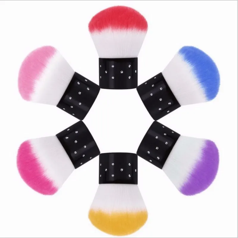 

Nail art brush multi-color dust gel powder removal nail brush nail care soft nail cleaning tool
