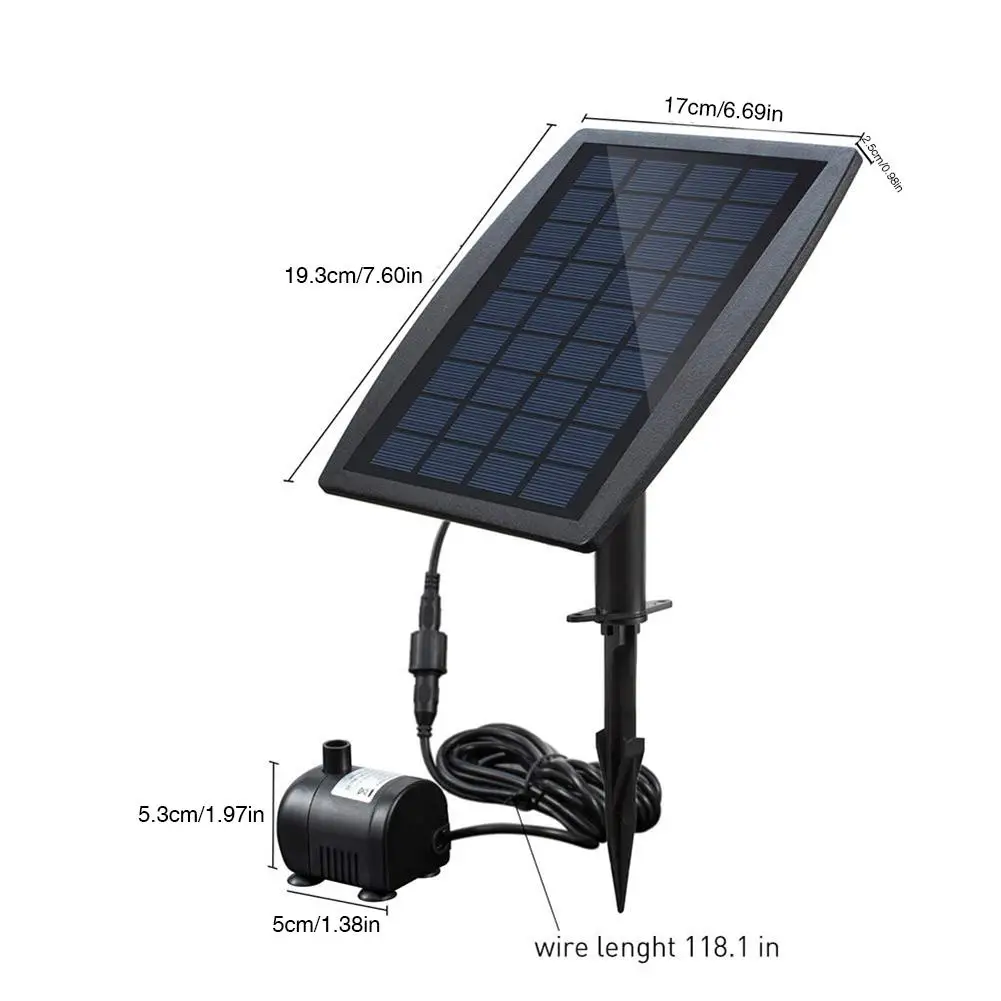 2,5 Вт насос заряжаемый от солнца низкое энергопотребление Бесщеточный Водяной насос для фонтана сада бассейна открытый zonnepaneel Pompen комплект