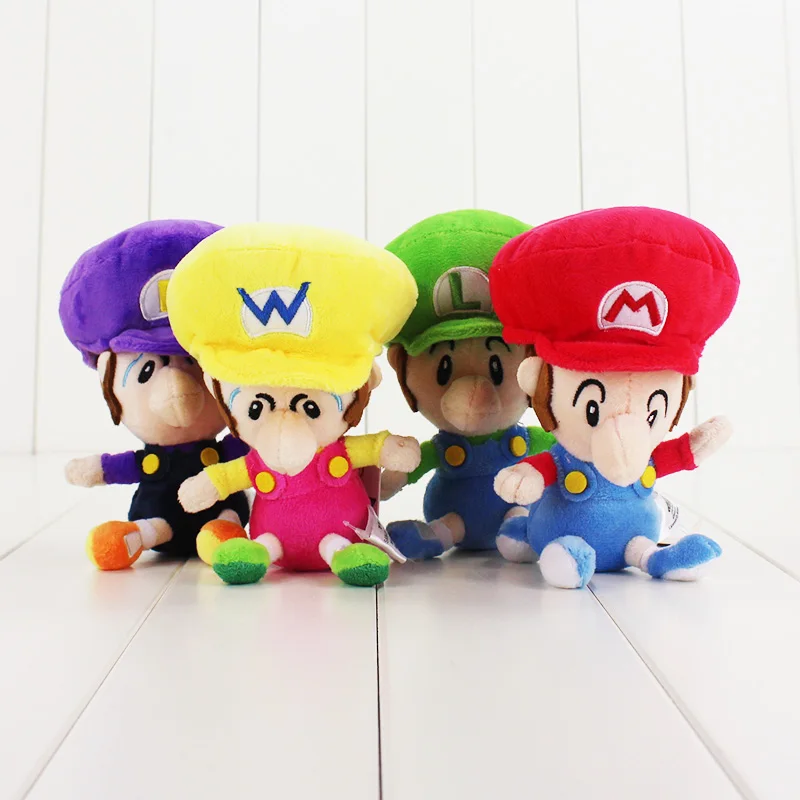4 стиля Супер Марио Bros Плюшевые игрушки Детские Марио Луиджи Wario Waluigi мягкие куклы для детей