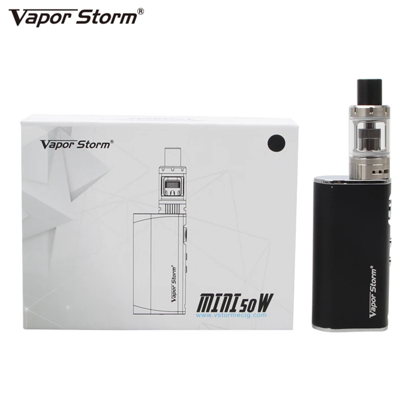 Vapor Storm MINI 50 Вт комплект 2200 мАч тесто ywith 0.5ом 2 мл Vtank 5 светодиодные фонари бокс мод для электронных сигарет Vape испаритель