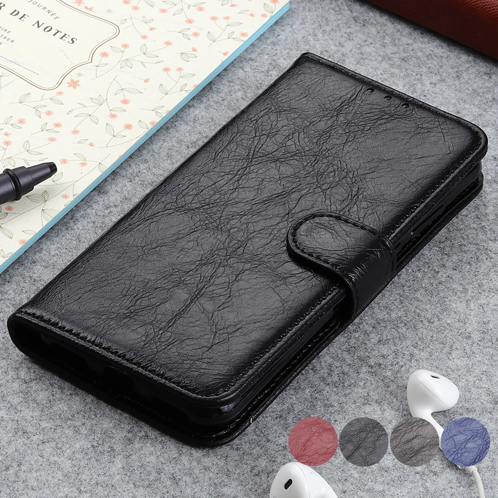 

Magnetic Leather Case For Huawei P Smart 2019 Vintage Wallet Flip Stand Card Holder Soft TPU Inner Cover For Honor 10 Lite