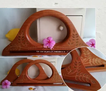 

Light Brown 24.5*11.5cm Solid Wood Handle Free Shipping 10 Pieces DIY Bag Hanger Purse Handle Charming Fashion Wooden Bag Handle
