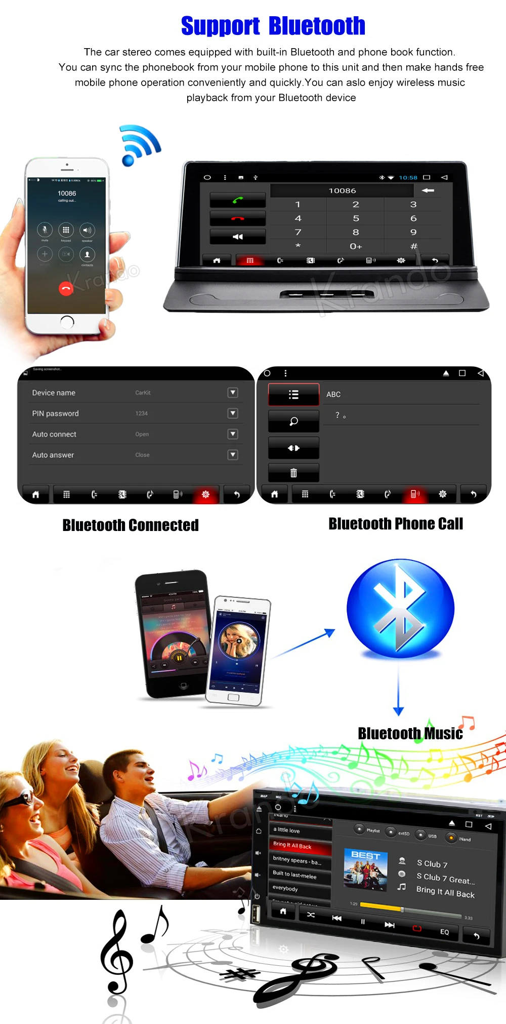 Sale Krando Android 7.1 8.8" Full touch car Multimedia radio player GPS for Volvo XC90 2007-2013 entertainment system stereo WiFi BT 3