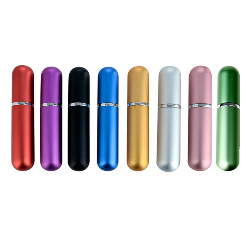 

Hot 5ml Fillable Portable Mini Perfume Bottle Traveler Aluminum Spray Atomizer Empty Pots 1pcs 8 Colors Available