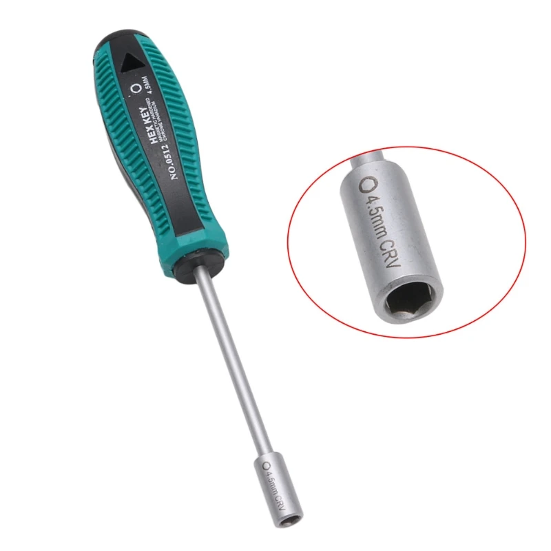 Металлический торцевой ключ отвертка шестигранная гайка ключ Nutdriver ручной инструмент 3 мм-14 мм - Цвет: 4.5mm