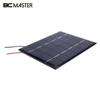 

BCMaster 2W DC 6V Mini Solar Panel Cable Epoxy Polycrystalline Solar Cells DIY Module Outdoor Solar Cells Charger Charging