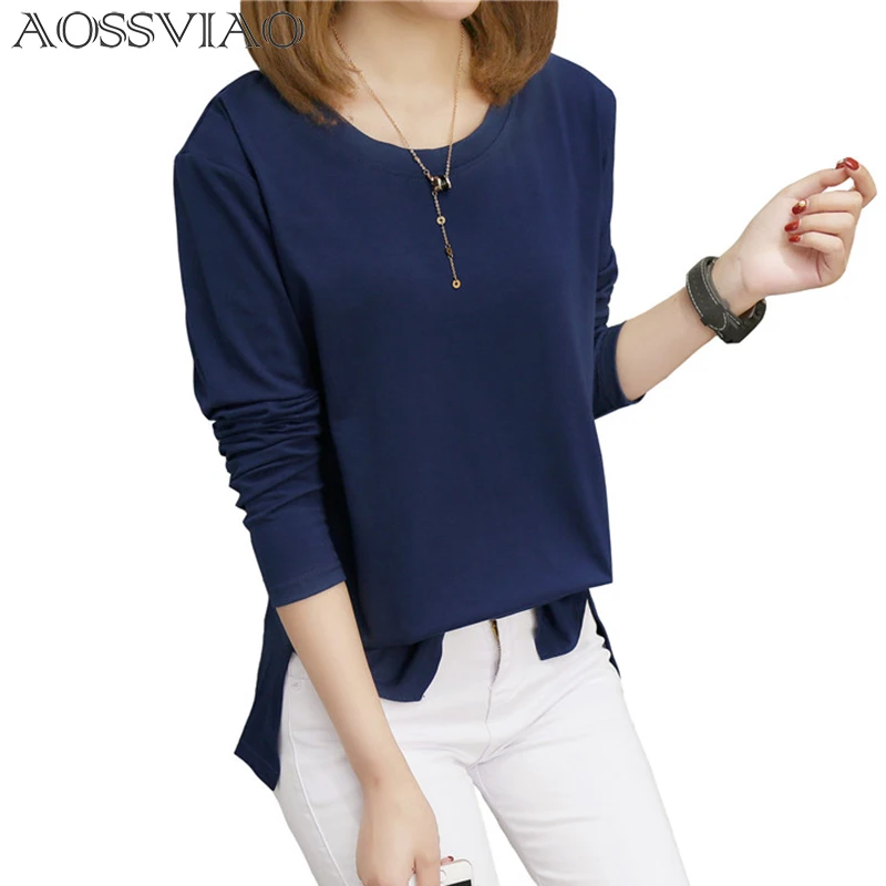 

Long Sleeve T Shirt O-Neck Autumn Winter T-Shirt Women 2019 Casual Slim Woman Tshirt Top Plus Size Tee Shirt Femme Poleras Mujer