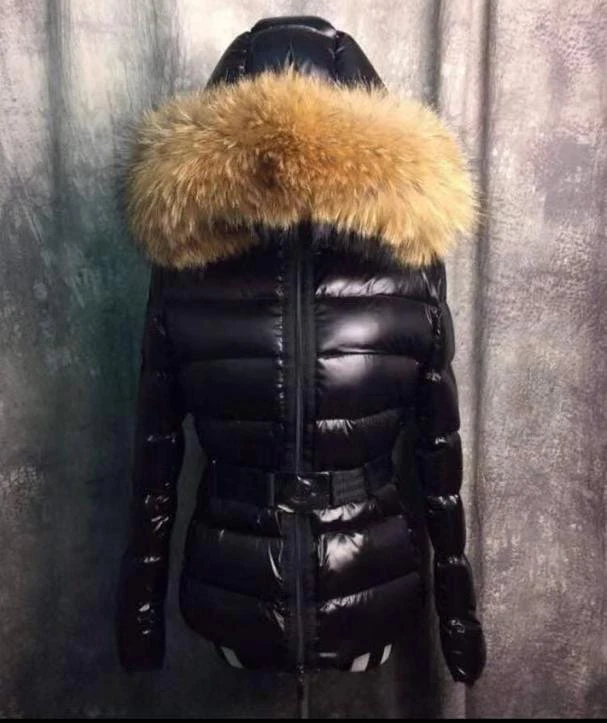 Женское пуховое пальто с большим мехом на капюшоне, женские зимние пальто, парки, Размер 1, 2, 3, 4