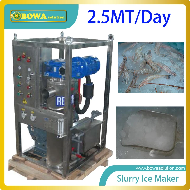 2.5MT в день Качество slurry машина для производства льда для рыбной ловли заменить льдогенератор чешуйчатого льда