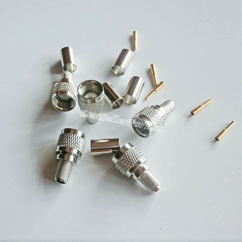 10 шт. MiniUHF мини UHF штекер обжимной для RG 8X RG8X LMR240 кабель RF разъем|plug connector|plug maleplug m |