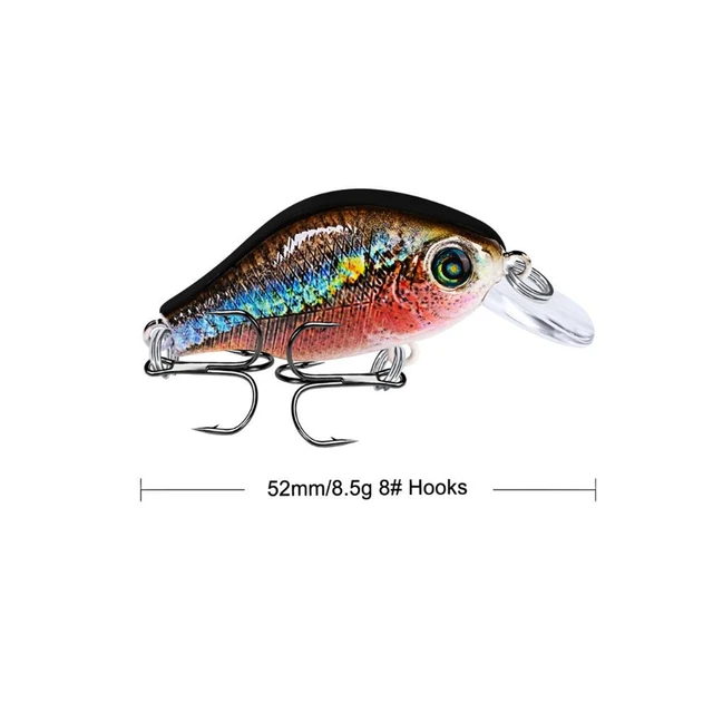 1pcs 52mm 8.5g Crank Fishing Lure Wobbler Floating Artificial plastic Hard Bait Trout Crankbait Bass Pike Japan Fishing Tackle 1