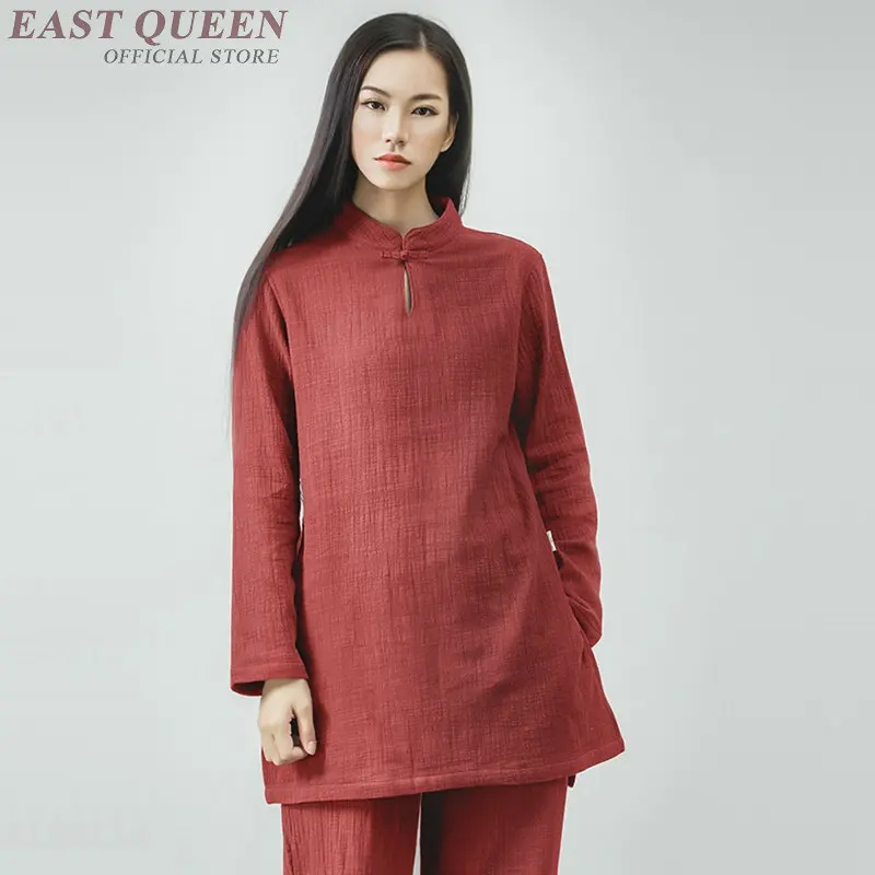 Дзен медитации одежда женская Китайская традиционная Штаны костюм женский женские комплекты из 2 предметов одежды KK2287 Y - Цвет: 5