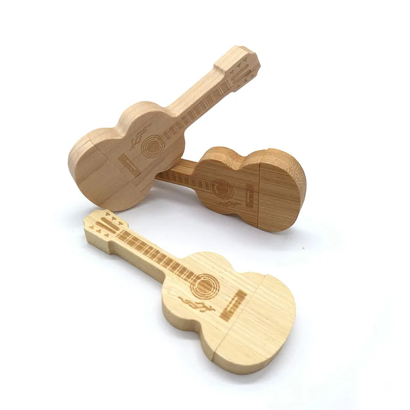 Guitar shaped Флешка usb2.0, деревянная флеш-карта, флеш-накопитель, 4 ГБ, 8 ГБ, 16 ГБ, 32 ГБ, 64 ГБ, реальная емкость, usb диск