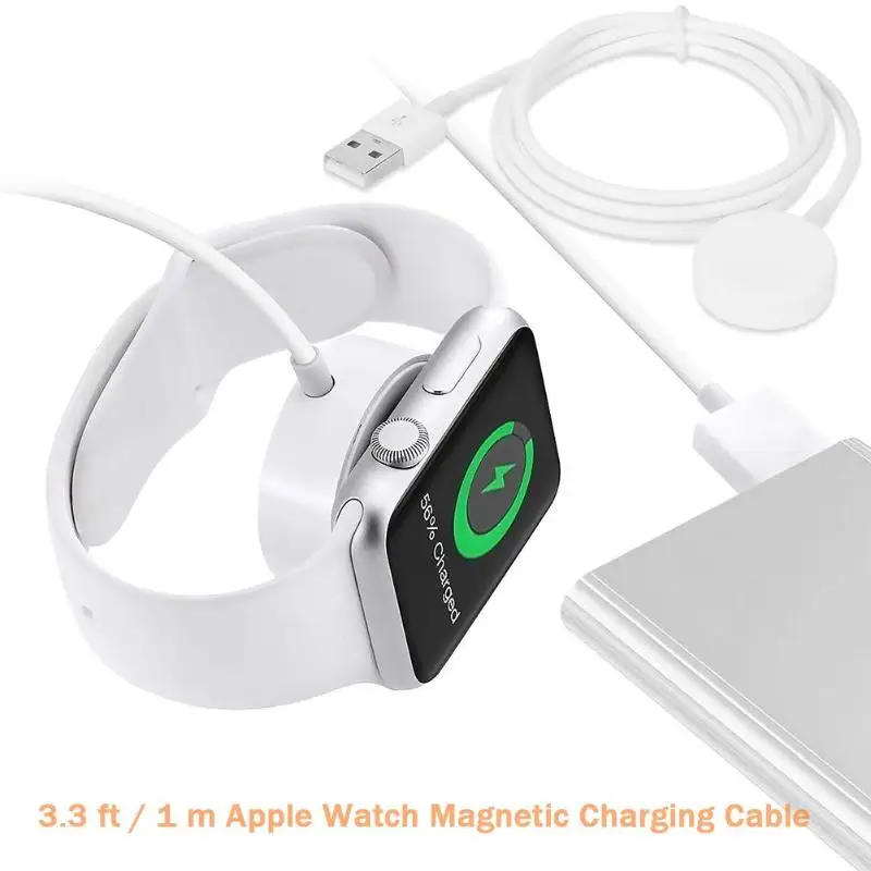 

USB Wireless Charge Cable 1m Magnetic Charger Dock for iWatch Series 4 3 2 Smart watch charger