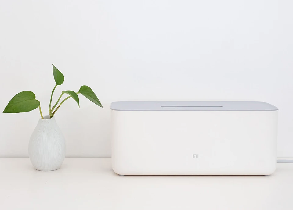 Xiaomi Power Cable Collector Cable Storage Box Cord Organizer ABS Storage Box Detachable Cover Simple and Stylish Design White (14) 