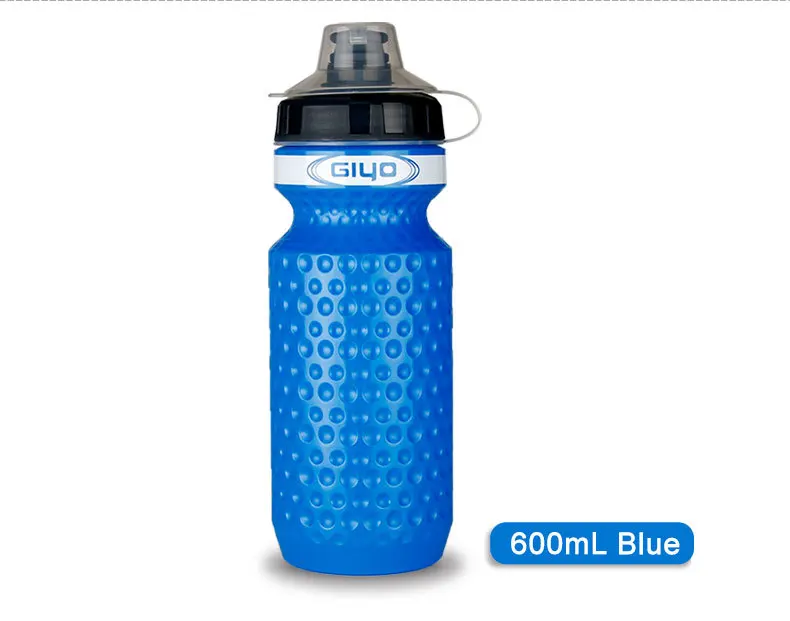 GIYO 600 мл бутылка для воды для велоспорта, кемпинга, пешего туризма, велосипедная фляга, уличная чашка для спорта, шоссейного велосипеда, MTB, бутылка для воды для велосипеда - Цвет: Blue GIYO W-01