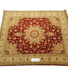 Ручные трикотажные напольные коврики ковер для спальни Прямоугольный Коврик персидский стиль ковер Натуральная Овечья шерсть