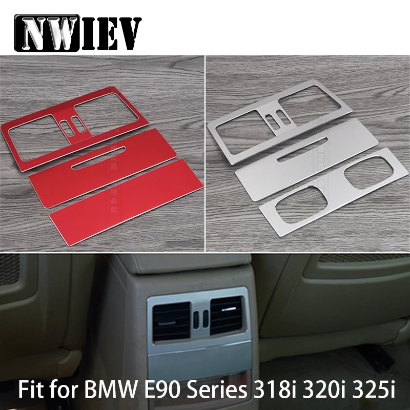 

NWIEV Car Styling Trim Stickers For BMW 3 Series BMW E90 E91 E92 E93 Rear Air Outlet Frame Aluminum Alloy Covers Accessories