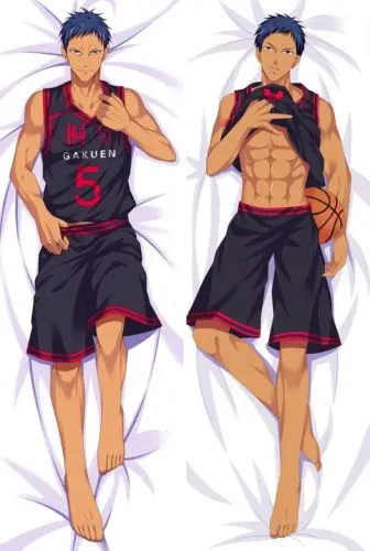 

Kuroko no Basuke Aomine Daiki Anime Dakimakura Pillow Case Cover BL Hugging Body