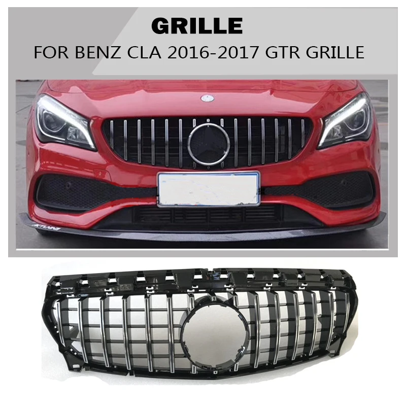 cla  Grille gtr Front Bumper mesh Radiator  Grill  For benz  cla -class 2017~2018 Car  STYLING 02